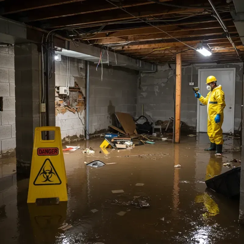 Flooded Basement Electrical Hazard in Clallam County, WA Property